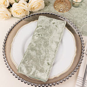 5 Premium 20" x 20" Crushed Velvet Dinner Table Napkins