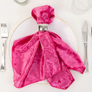 5 Premium 20" x 20" Crushed Velvet Dinner Table Napkins