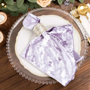 5 Premium 20" x 20" Crushed Velvet Dinner Table Napkins