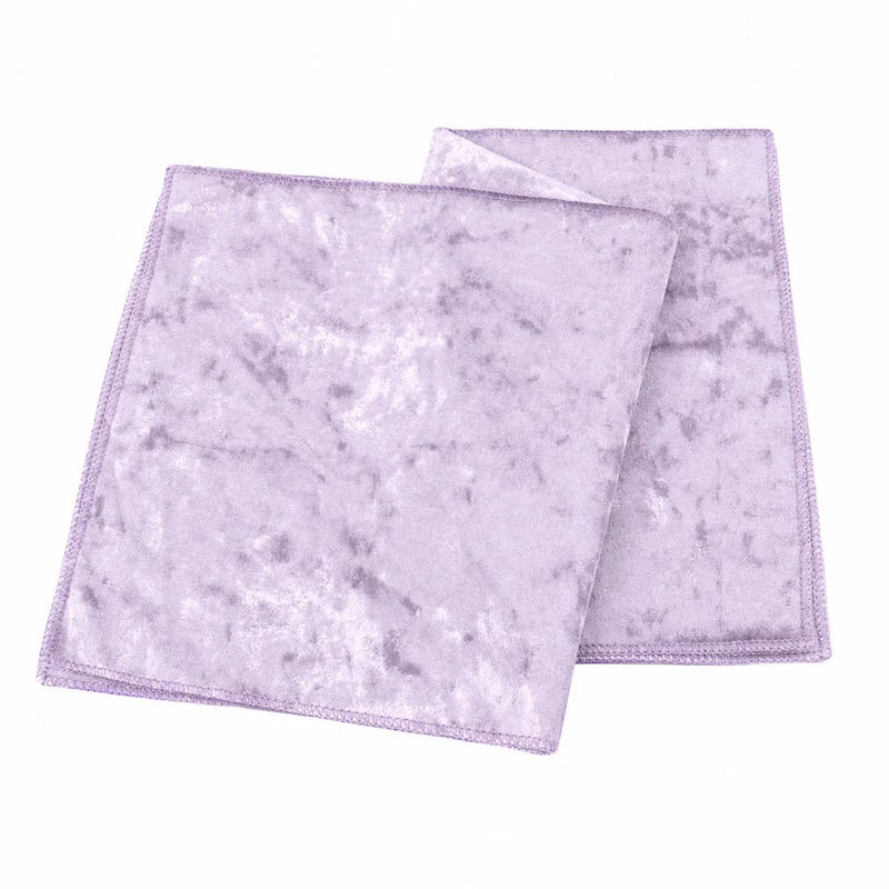 5 Premium 20" x 20" Crushed Velvet Dinner Table Napkins NAP_VEL01_LAV