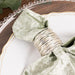 5 Premium 20" x 20" Crushed Velvet Dinner Table Napkins - Sage Green NAP_VEL01_SAGE