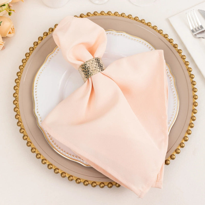 5 Premium 20" x 20" Polyester Dinner Table Napkins