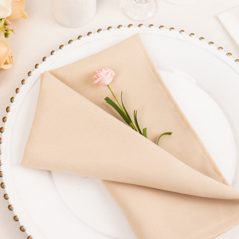 5 Premium 20" x 20" Polyester Dinner Table Napkins