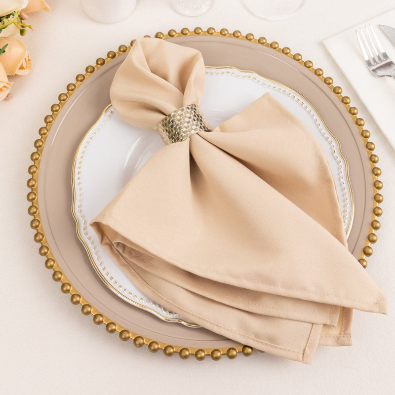 5 Premium 20" x 20" Polyester Dinner Table Napkins