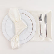 5 Premium 20" x 20" Scuba Polyester Dinner Table Napkins