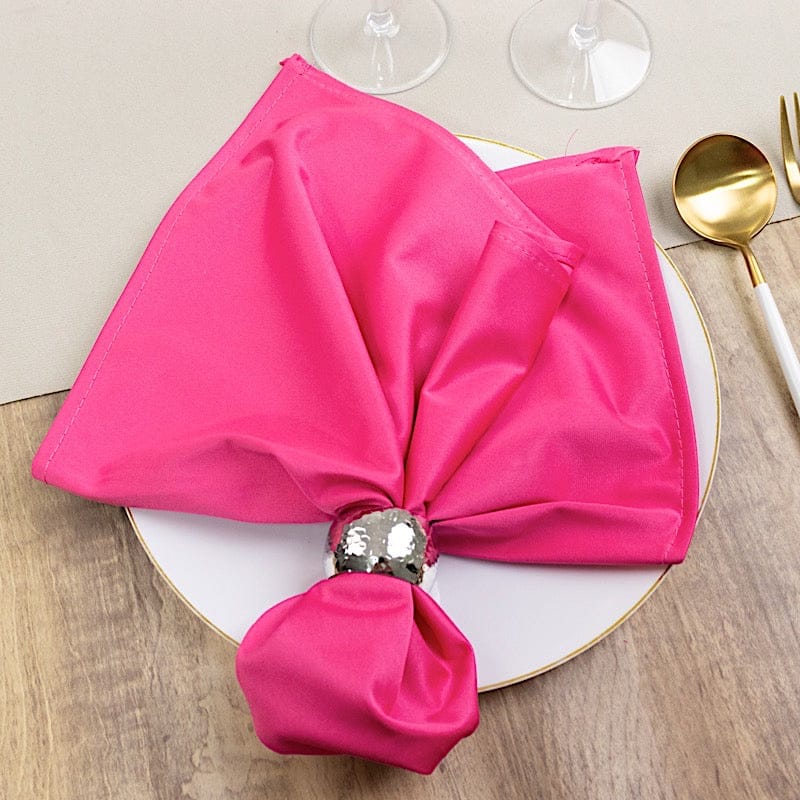5 Premium 20" x 20" Scuba Polyester Dinner Table Napkins