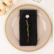 5 Premium 20" x 20" Scuba Polyester Dinner Table Napkins