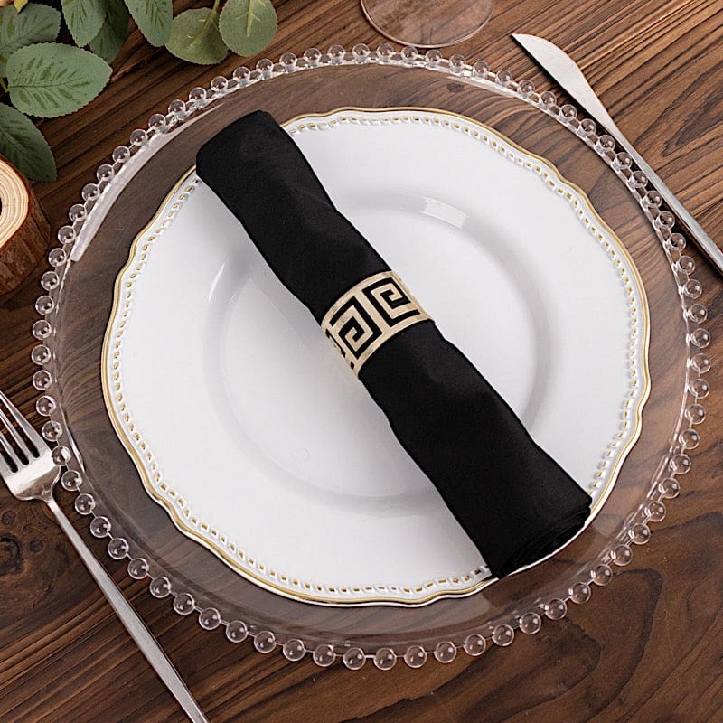 5 Premium 20" x 20" Scuba Polyester Dinner Table Napkins