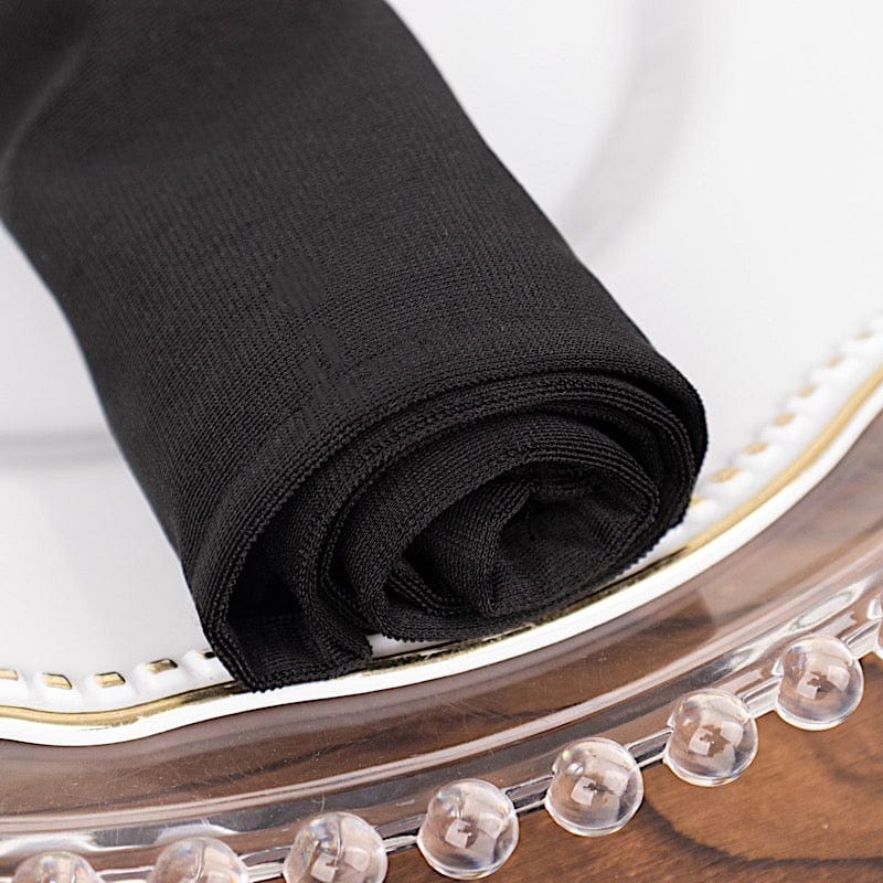 5 Premium 20" x 20" Scuba Polyester Dinner Table Napkins