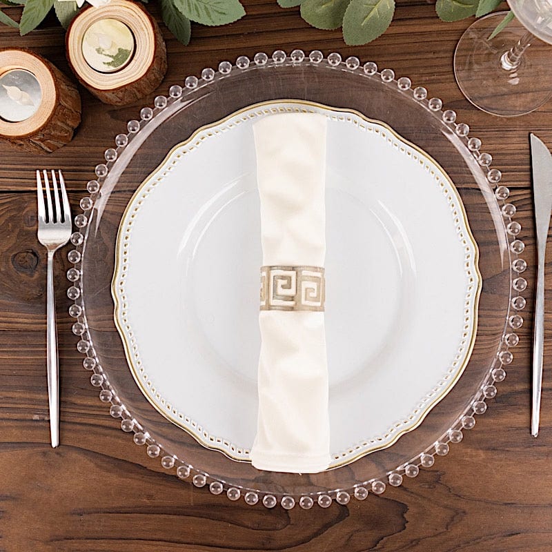 5 Premium 20" x 20" Scuba Polyester Dinner Table Napkins