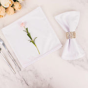 5 Premium 20" x 20" Scuba Polyester Dinner Table Napkins