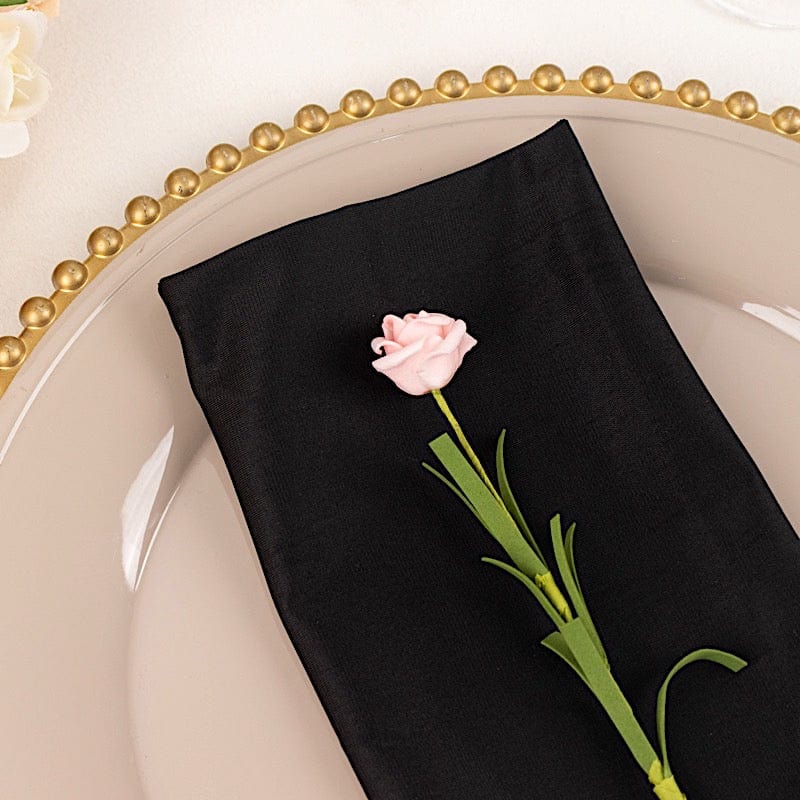 5 Premium 20" x 20" Scuba Polyester Dinner Table Napkins