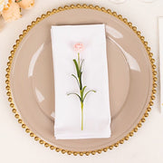 5 Premium 20" x 20" Scuba Polyester Dinner Table Napkins