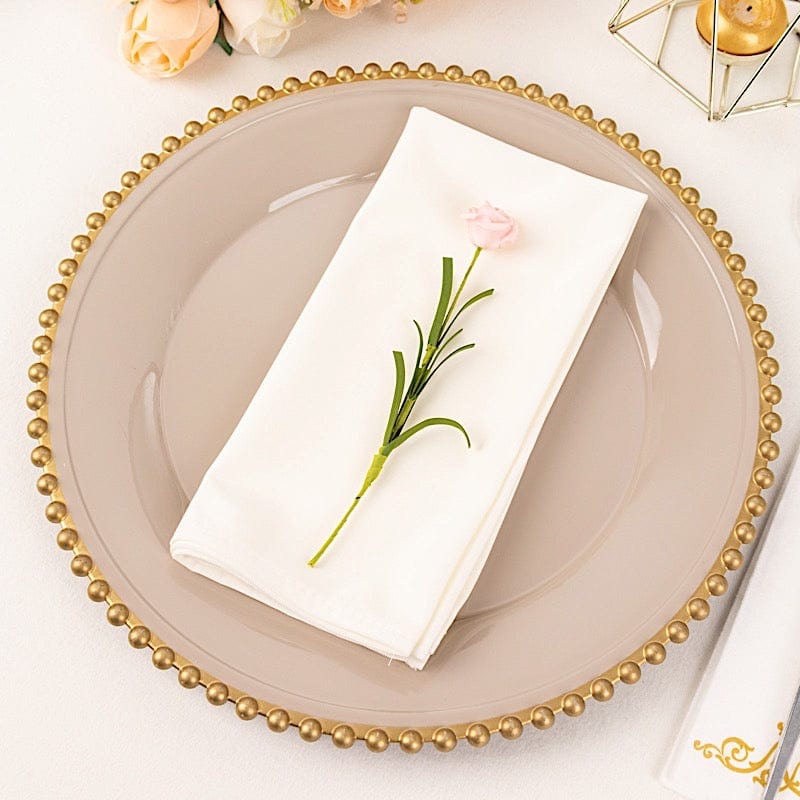 5 Premium 20" x 20" Scuba Polyester Dinner Table Napkins