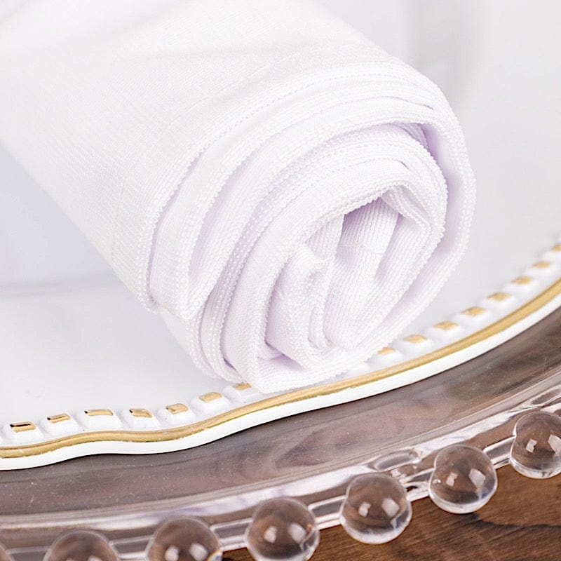 5 Premium 20" x 20" Scuba Polyester Dinner Table Napkins