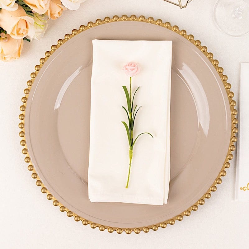 5 Premium 20" x 20" Scuba Polyester Dinner Table Napkins