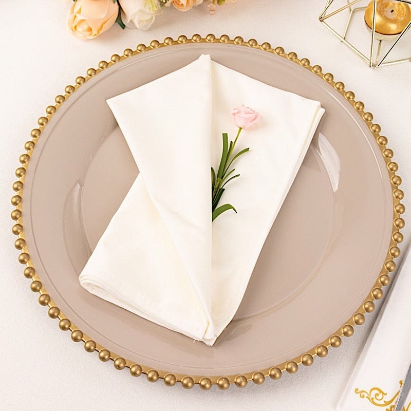 5 Premium 20" x 20" Scuba Polyester Dinner Table Napkins