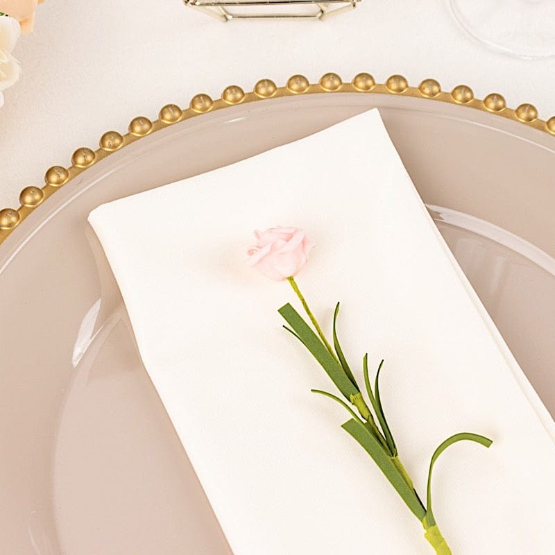 5 Premium 20" x 20" Scuba Polyester Dinner Table Napkins