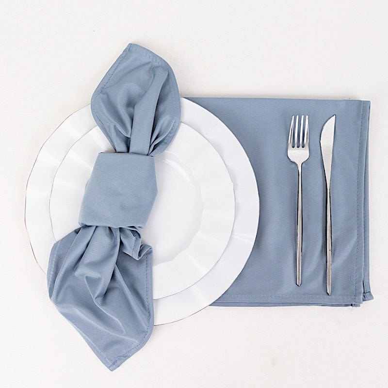 5 Premium 20" x 20" Scuba Polyester Dinner Table Napkins
