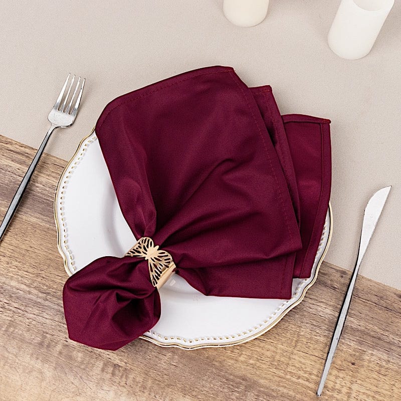 5 Premium 20" x 20" Scuba Polyester Dinner Table Napkins