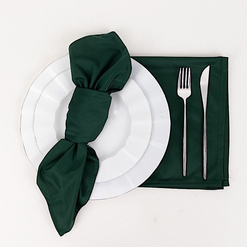 5 Premium 20" x 20" Scuba Polyester Dinner Table Napkins