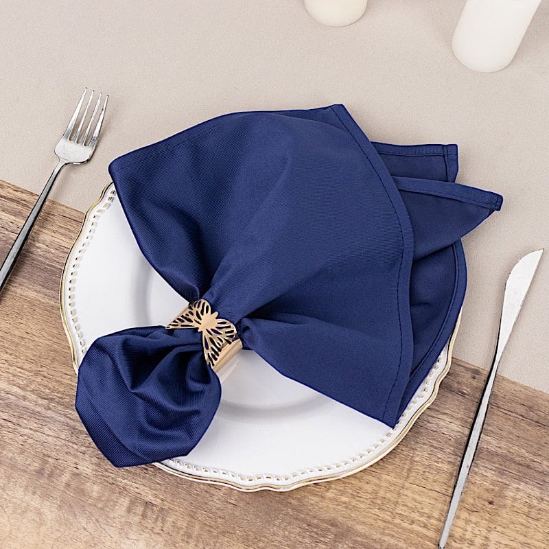 5 Premium 20" x 20" Scuba Polyester Dinner Table Napkins