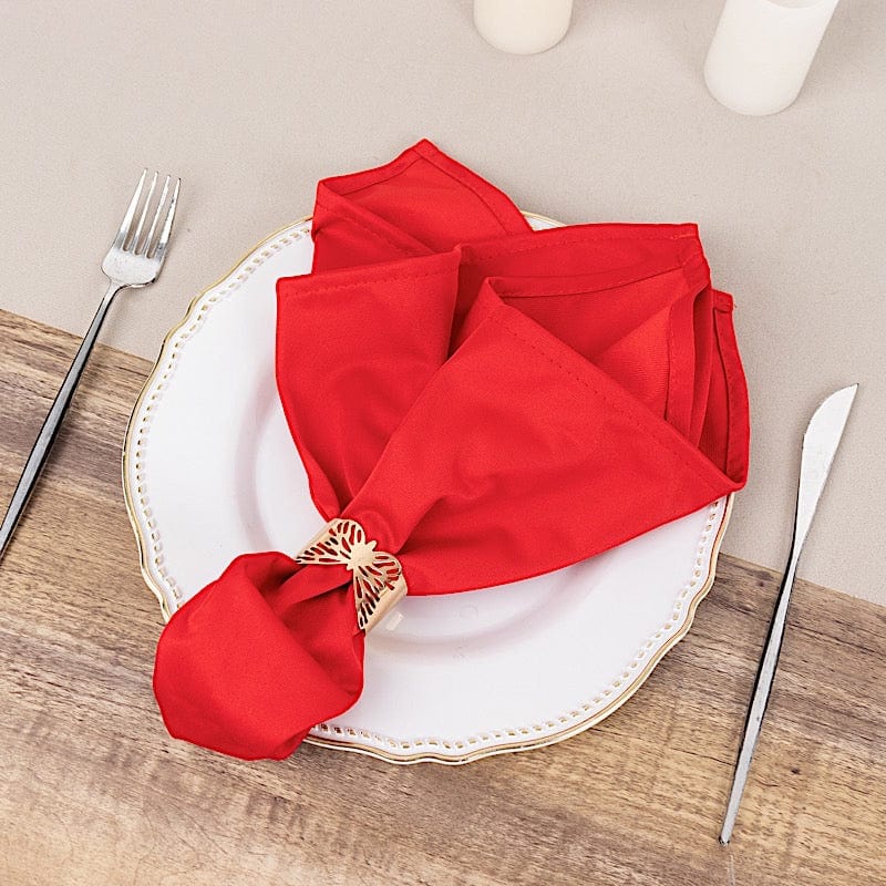 5 Premium 20" x 20" Scuba Polyester Dinner Table Napkins
