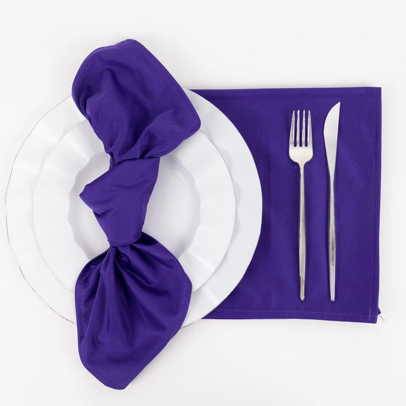 5 Premium 20" x 20" Scuba Polyester Dinner Table Napkins