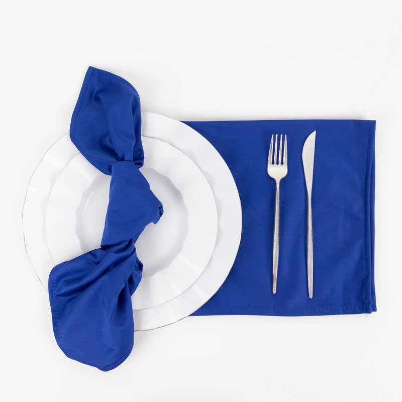 5 Premium 20" x 20" Scuba Polyester Dinner Table Napkins