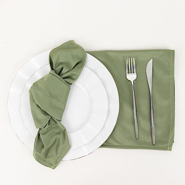 5 Premium 20" x 20" Scuba Polyester Dinner Table Napkins