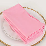 5 Premium 20" x 20" Scuba Polyester Dinner Table Napkins NAP_SCUBA_PINK