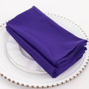 5 Premium 20" x 20" Scuba Polyester Dinner Table Napkins NAP_SCUBA_PURP