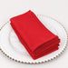 5 Premium 20" x 20" Scuba Polyester Dinner Table Napkins NAP_SCUBA_RED