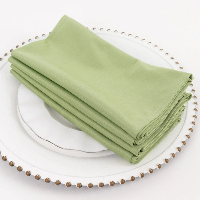 5 Premium 20" x 20" Scuba Polyester Dinner Table Napkins NAP_SCUBA_SAGE