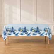 5 Rectangular 54" x 108" Plastic Christmas Tablecloths Disposable Table Covers