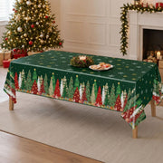 5 Rectangular 54" x 108" Plastic Christmas Tablecloths Disposable Table Covers