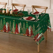 5 Rectangular 54" x 108" Plastic Christmas Tablecloths Disposable Table Covers