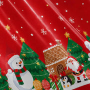 5 Rectangular 54" x 108" Plastic Christmas Tablecloths Disposable Table Covers