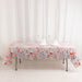5 Rectangular 54" x 108" Plastic Tablecloths with Butterfly Floral Print - Blush TAB_PVC_BUT01_108_046_PK