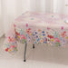5 Rectangular 54" x 108" Plastic Tablecloths with Butterfly Floral Print - Blush TAB_PVC_BUT01_108_046_PK