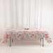 5 Rectangular 54" x 108" Plastic Tablecloths with Butterfly Floral Print - Blush TAB_PVC_BUT01_108_046_PK