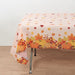 5 Rectangular 54" x 108" Plastic Tablecloths with Fall Autumn Leaves Pumpkin Print - Orange TAB_PVC_FLOR03_108_ORNG_PK