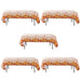 5 Rectangular 54" x 108" Plastic Tablecloths with Fall Autumn Leaves Pumpkin Print - Orange TAB_PVC_FLOR03_108_ORNG_PK