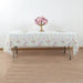 5 Rectangular 54" x 108" Plastic Tablecloths with Wild Flowers Butterfly Print - Assorted TAB_PVC_FLOR02_108_GRN_PK