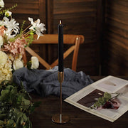 5 Ribbed Design 9" Unscented Premium Wax Taper Candles