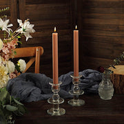 5 Ribbed Design 9" Unscented Premium Wax Taper Candles