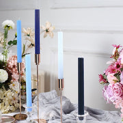 5 Ribbed Design 9" Unscented Premium Wax Taper Candles
