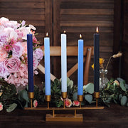 5 Ribbed Design 9" Unscented Premium Wax Taper Candles