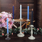 5 Ribbed Design 9" Unscented Premium Wax Taper Candles