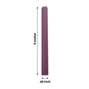 5 Ribbed Design 9" Unscented Premium Wax Taper Candles